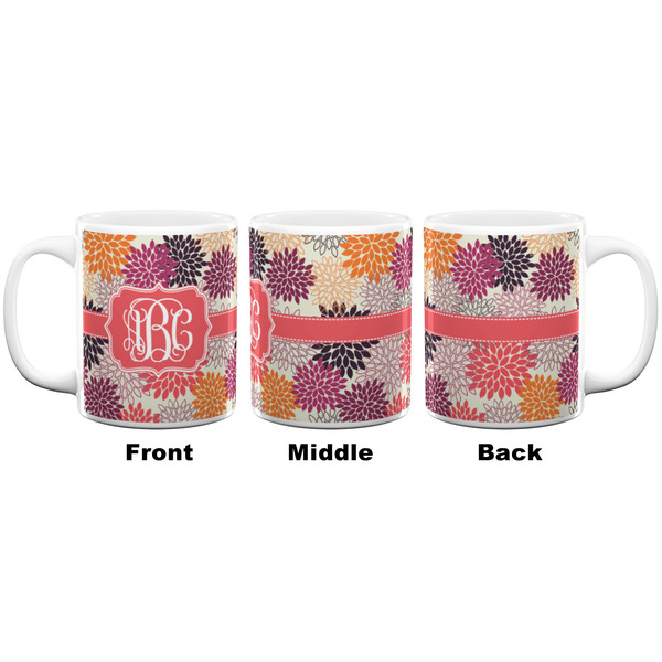Mums Flower Coffee Mug - 11 oz - White APPROVAL
