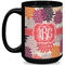 Mums Flower Coffee Mug - 15 oz - Black Full