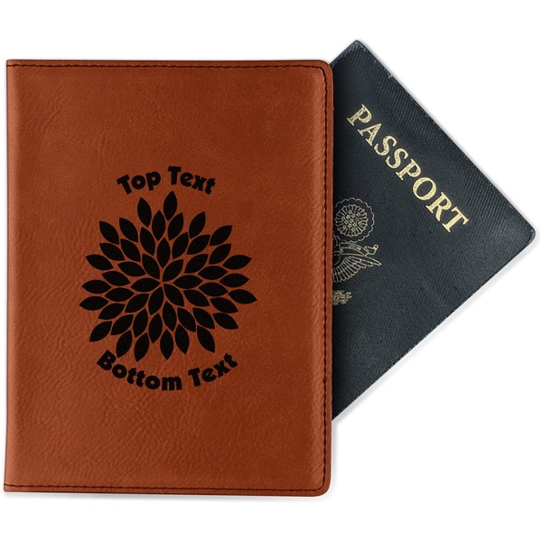 Custom Mums Flower Passport Holder - Faux Leather (Personalized)