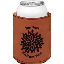 Mums Flower Leatherette Can Sleeve - Double Sided (Personalized)