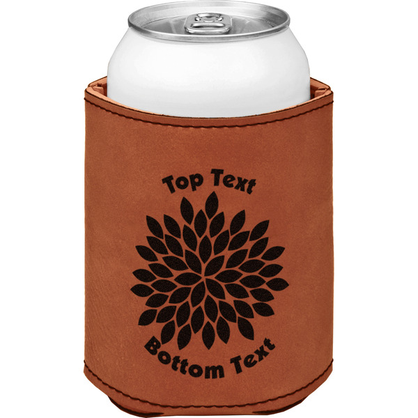 Custom Mums Flower Leatherette Can Sleeve - Double Sided (Personalized)