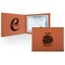 Mums Flower Cognac Leatherette Diploma / Certificate Holders - Front and Inside - Main