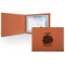 Mums Flower Cognac Leatherette Diploma / Certificate Holders - Front only - Main