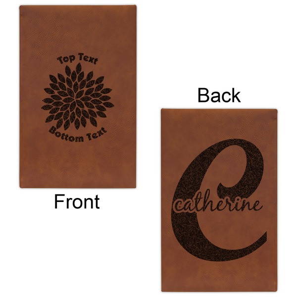 Mums Flower Cognac Leatherette Journal - Double Sided - Apvl