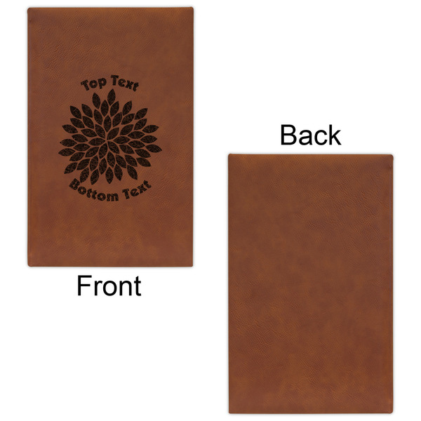 Mums Flower Cognac Leatherette Journal - Single Sided - Apvl