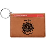 Mums Flower Leatherette Keychain ID Holder (Personalized)