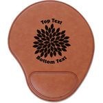 Mums Flower Leatherette Mouse Pad with Wrist Support (Personalized)