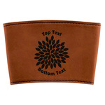 Mums Flower Leatherette Cup Sleeve (Personalized)