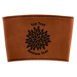 Mums Flower Leatherette Cup Sleeve (Personalized)