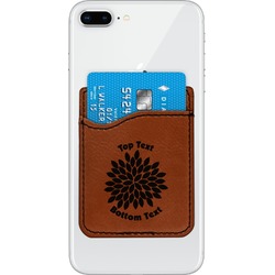 Mums Flower Leatherette Phone Wallet (Personalized)