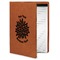 Mums Flower Cognac Leatherette Portfolios with Notepad - Small - Main