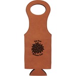 Mums Flower Leatherette Wine Tote - Single Sided (Personalized)