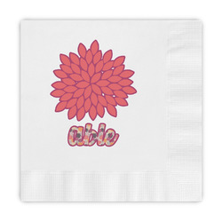 Mums Flower Embossed Decorative Napkins (Personalized)