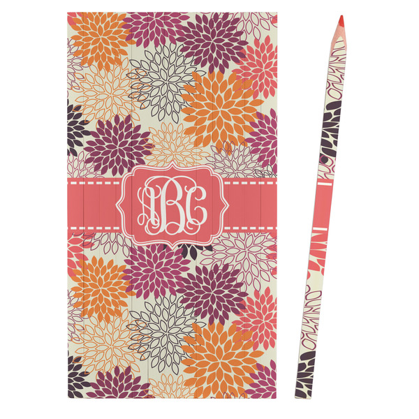 Mums Flower Colored Pencils - Front View