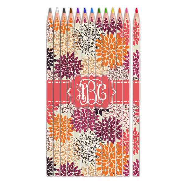 Custom Mums Flower Colored Pencils (Personalized)