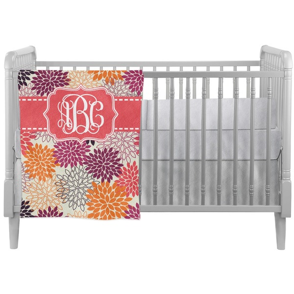 Custom Mums Flower Crib Comforter / Quilt (Personalized)