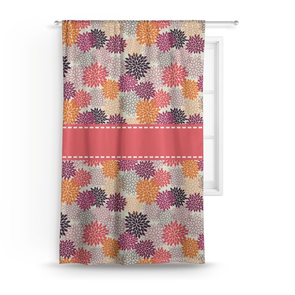 Custom Mums Flower Curtain - 50"x84" Panel
