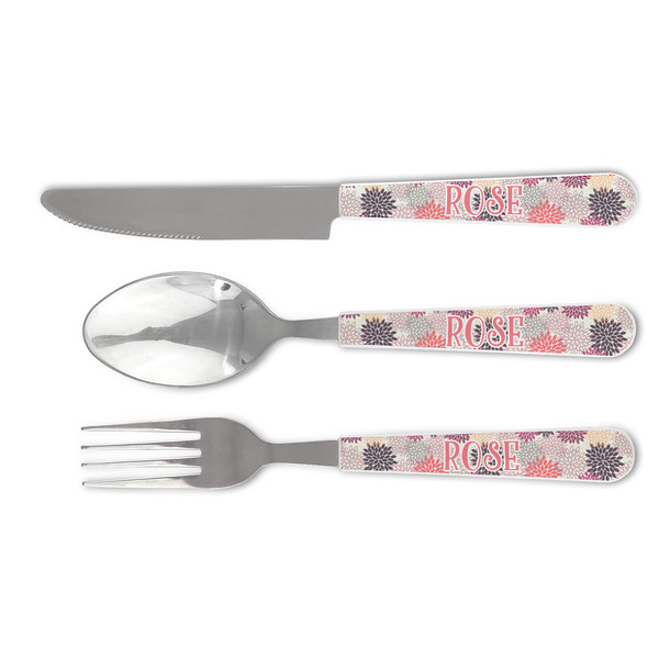 Custom Mums Flower Cutlery Set (Personalized)