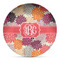 Mums Flower Microwave Safe Plastic Plate - Composite Polymer (Personalized)