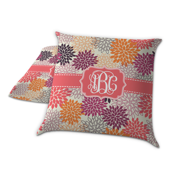 Mums Flower Decorative Pillow Case - TWO