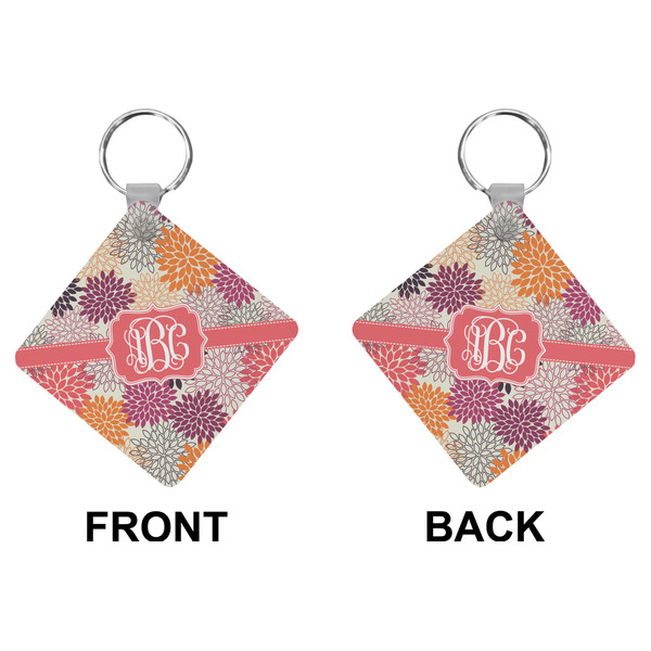 Mums Flower Diamond Keychain (Front + Back)