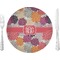 Mums Flower 10" Glass Lunch / Dinner Plates - Single or Set (Personalized)