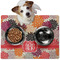Mums Flower Dog Food Mat - Medium LIFESTYLE
