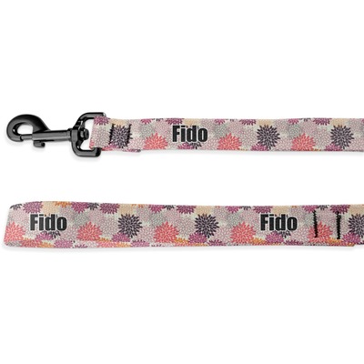 Mums Flower Deluxe Dog Leash (Personalized)