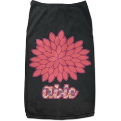Mums Flower Black Pet Shirt - S (Personalized)