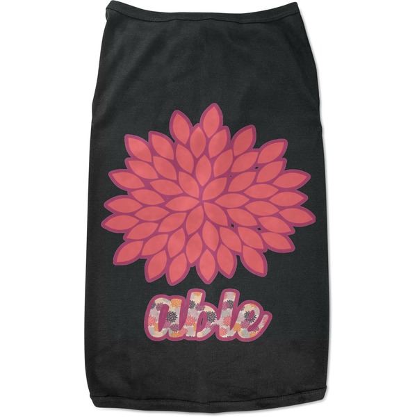 Custom Mums Flower Black Pet Shirt (Personalized)