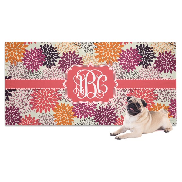 Custom Mums Flower Dog Towel (Personalized)