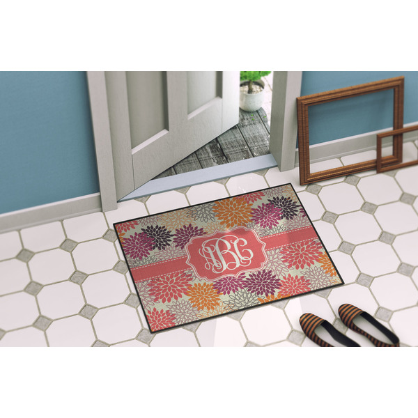 Mums Flower Door Mat Lifestyle