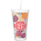 Mums Flower Double Wall Tumbler with Straw (Personalized)