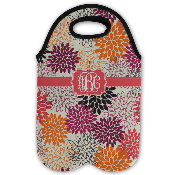 Mums Flower Double Wine Tote - Flat (new)