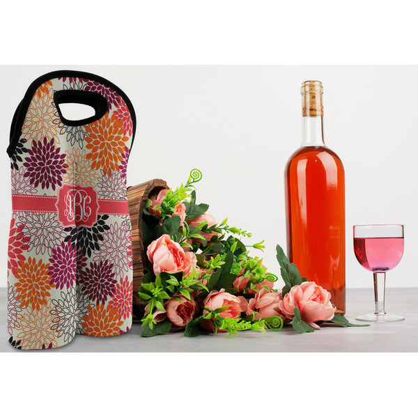 Mums Flower Double Wine Tote - LIFESTYLE (new)