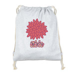 Mums Flower Drawstring Backpack - Sweatshirt Fleece (Personalized)