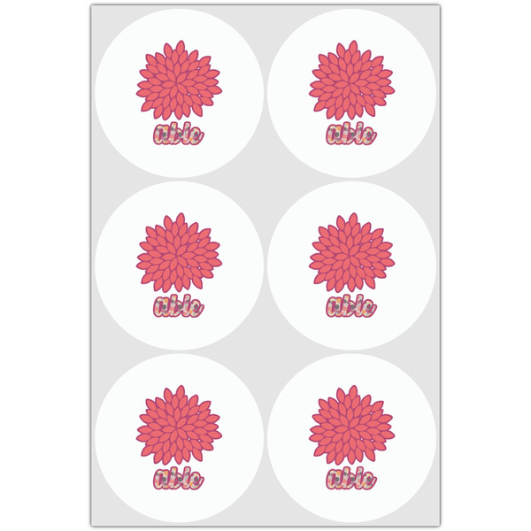 Mums Flower Drink Topper - Large - Set of 6