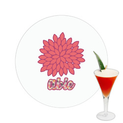 Mums Flower Printed Drink Topper -  2.5" (Personalized)