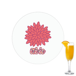 Mums Flower Printed Drink Topper - 2.15" (Personalized)