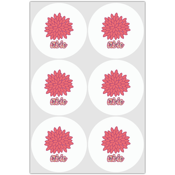 Mums Flower Drink Topper - XLarge - Set of 6