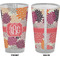 Mums Flower Pint Glass - Full Color - Front & Back Views