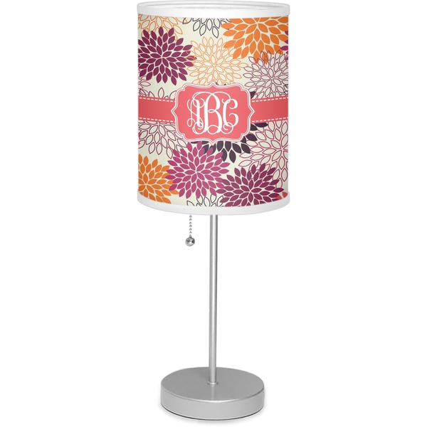 Custom Mums Flower Lamp with Drum Shade (Personalized)