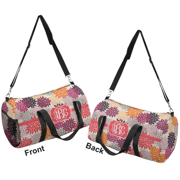 Mums Flower Duffle bag small front and back sides
