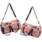 Mums Flower Duffle bag small front and back sides