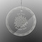 Mums Flower Engraved Glass Ornament - Round (Front)