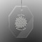 Mums Flower Engraved Glass Ornaments - Octagon