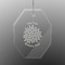 Mums Flower Engraved Glass Ornament - Octagon (Personalized)