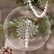Mums Flower Engraved Glass Ornaments - Round-Main Parent