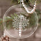 Mums Flower Engraved Glass Ornament (Personalized)