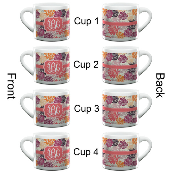 Mums Flower Espresso Cup - 6oz (Double Shot Set of 4) APPROVAL